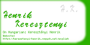 henrik keresztenyi business card