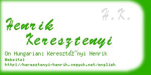 henrik keresztenyi business card